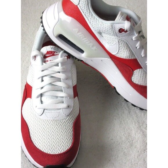 Nike Men's Air Max SYSTM Run Training Shoes White University Red Sizes NIB - Picture 4 of 5